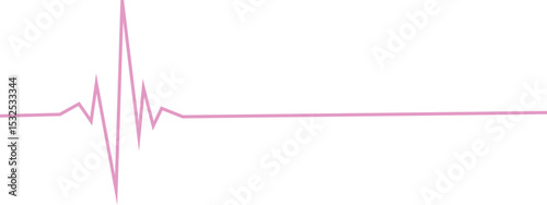 Glowing red neon heartbeat pulse rate line. Health and Medical concept. EKG Pulse Wave, cardiogram and rhythm