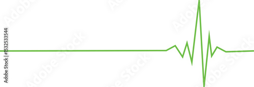 Glowing red neon heartbeat pulse rate line. Health and Medical concept. EKG Pulse Wave, cardiogram and rhythm