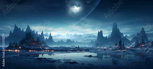Galaxy Version of atlantis world, ai generative