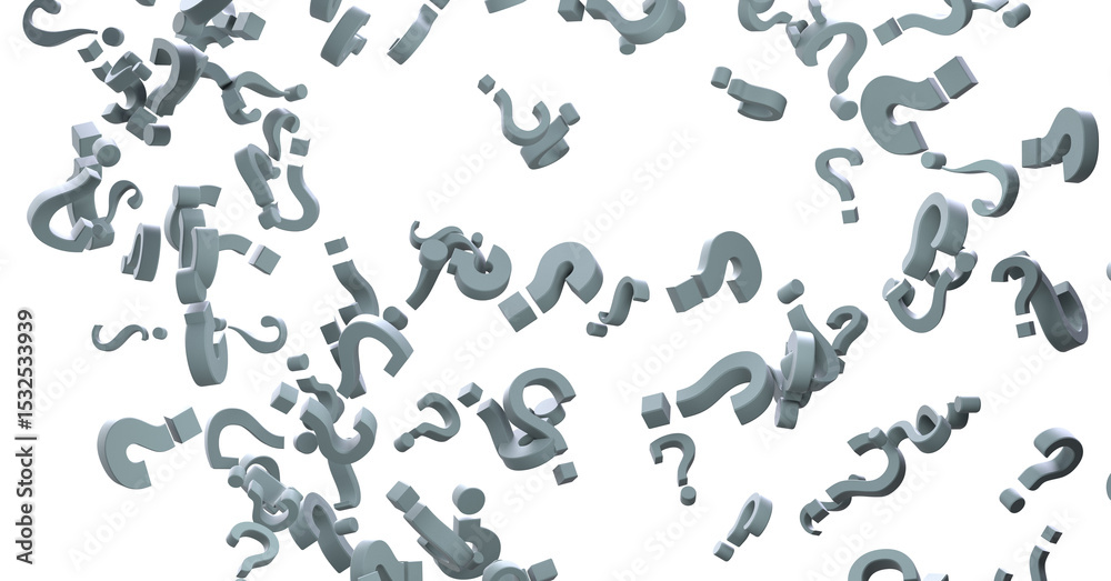 Infinite question marks on a plane, original three dimensional illustration. Infinite question marks on a plane, original three dimensional illustration.