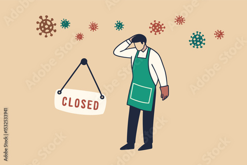 Small business owner stressed due to coronavirus closure