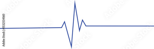 A pink line with a heart shape in the middle. The line is curved and has a wavy pattern