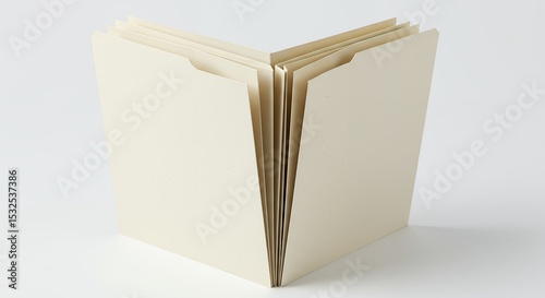 Cream colored file folders stacked