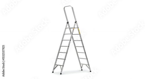 Heavy duty metal stepladder