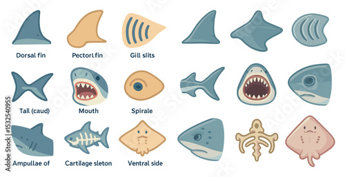 Marine biology filled icons set – flat, solid, ocean life, aquatic species symbols