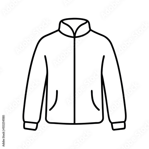 Fleece Jacket Line Art Design
