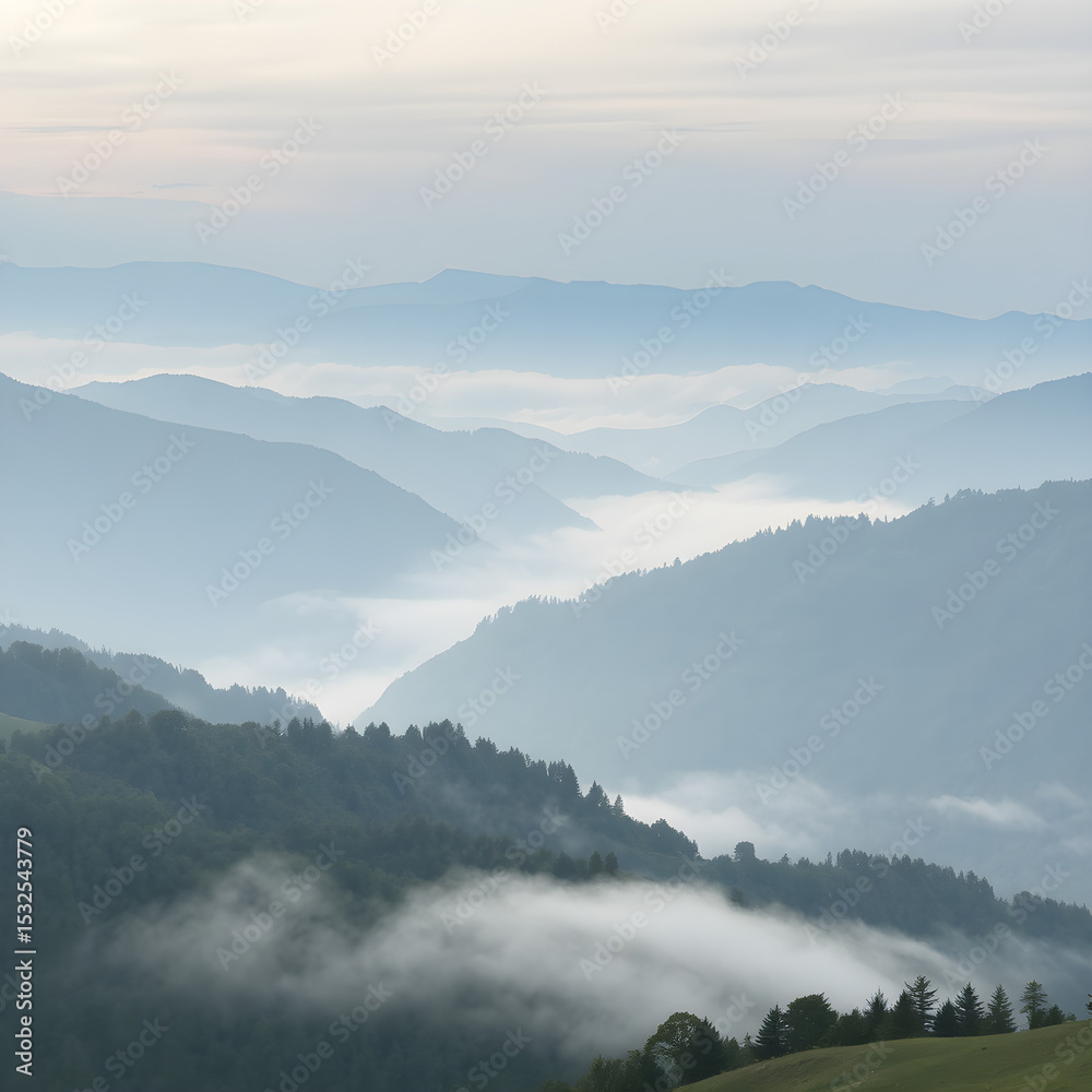 Fototapeta premium fog in the mountains