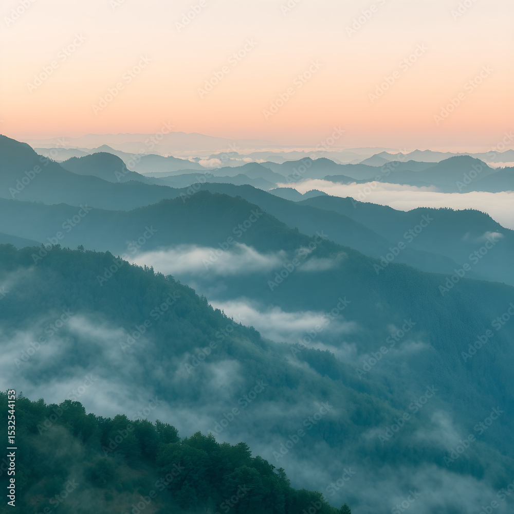 Fototapeta premium mountains in the fog