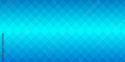Luminous blue diamond gradient pattern. Ideal for themes related to technology, digital art, or refreshing design aesthetics