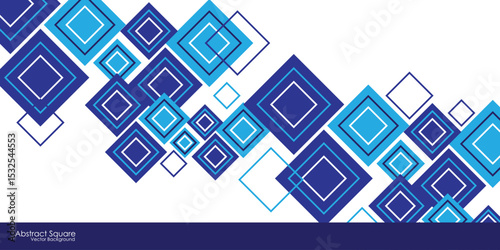  Abstract blue square background
