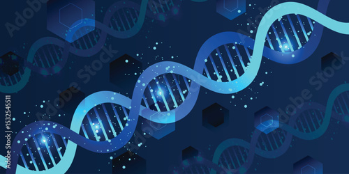 DNA structure on science background
