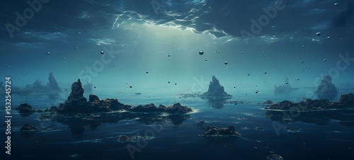 Galaxy Version of sea world, ai generative