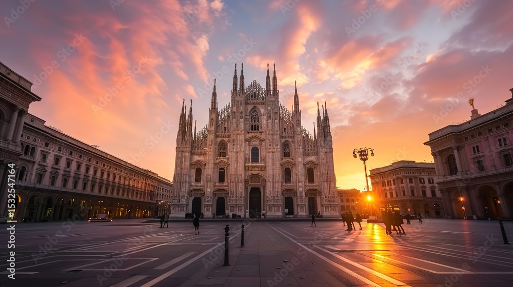 The Enchanting Beauty of a Cathedral Under the Golden Sunset The Enchanting Beauty of a Cathedral Under the Golden Sunset