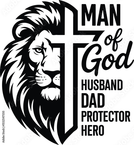 Man of God Husband and dad, Christian Dad SVG