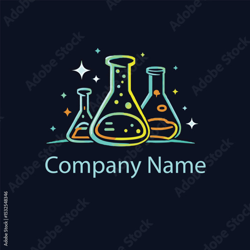 Chemistry Laboratory Company Logo Design