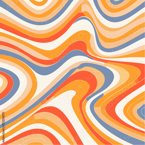 Vector Abstract Geometric Wavy Background. Cool Funky Art Vector Design.