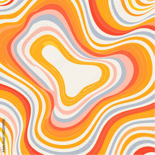 Vector Abstract Geometric Wavy Background. Cool Funky Art Vector Design.