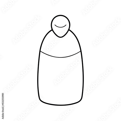 Cozy Sleep Sack Vector Line Drawing