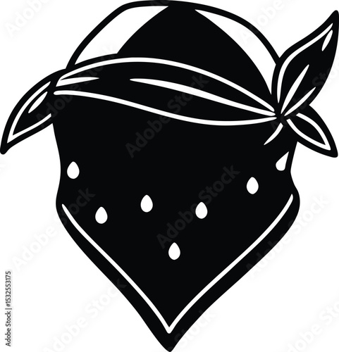 Bandana – black silhouette on white background