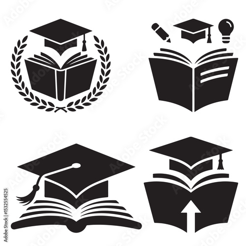 education vector  icons set
