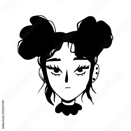 stylized portrait of a confident woman
