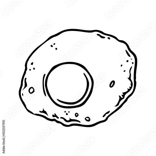 breakfast sunny side up egg outline