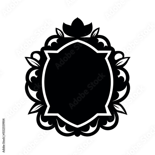 Photo Frame Black Art Vector Clipart