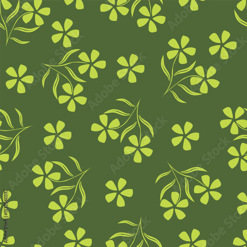 Vintage floral seamless pattern. Trendy painted flower background. Repeating floral patter
