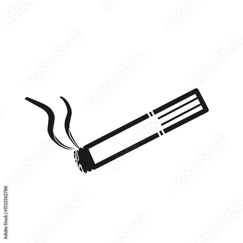 Cigarette icon vector smoke symbol graphic logotype isolated on white background.
