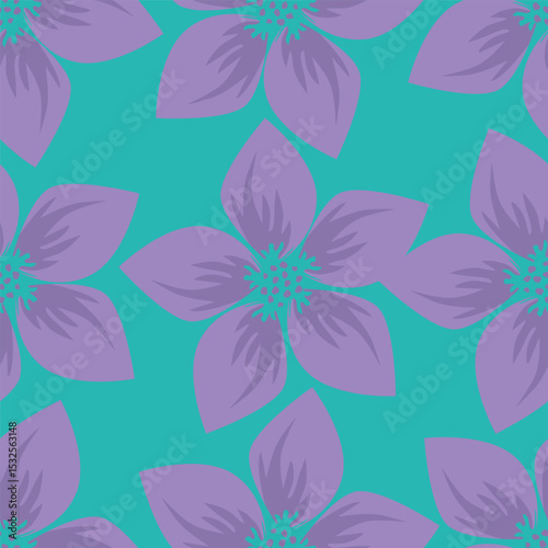Vintage floral seamless pattern. Trendy painted flower background. Repeating floral patter

