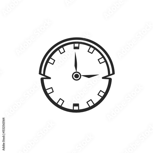 Clock icon vector stopwatch for business or web design graphic sign modern style.
