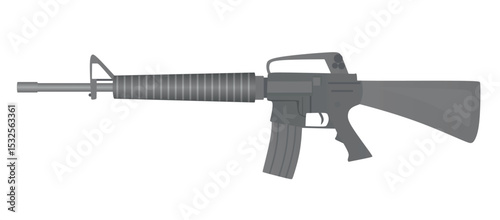 Grey arm rifle. vector illustration	
