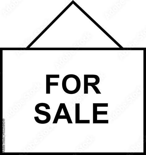 Sale real estate sign. For sale vector sign. Vector isolated sign.