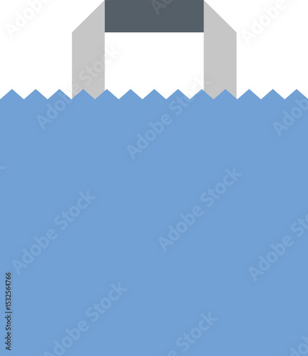 Shopping bag icon in flat style. Perfect for e-commerce, retail promotions, online shopping, or fashion content.