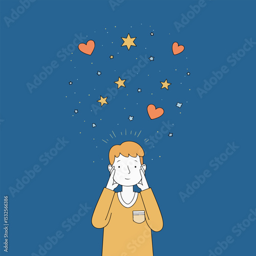 Boy with Stars and Hearts