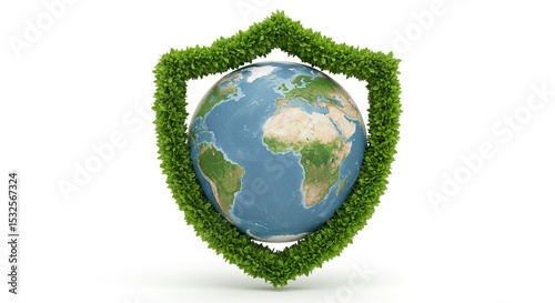 Green Shield Protecting Earth