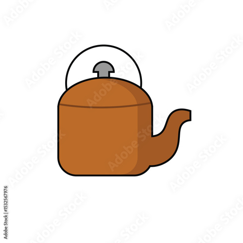 2d camp tools teapot illustrations vector drawing
