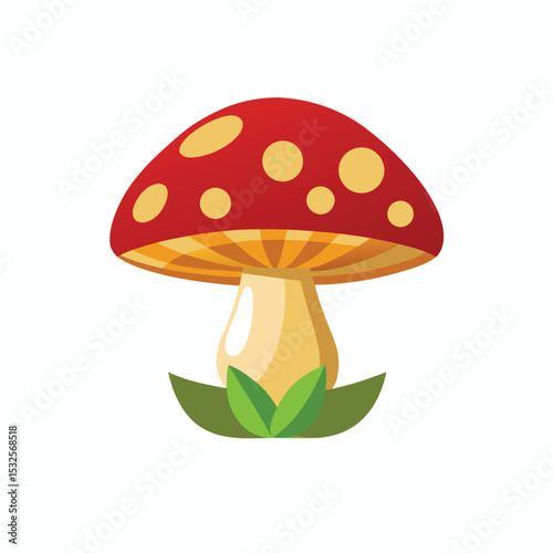 vector art mushroom  on white background in Adobe Illustrator Artwork