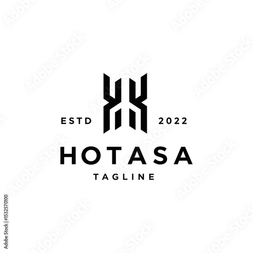 This company logo design features a business symbol with text and an illustration