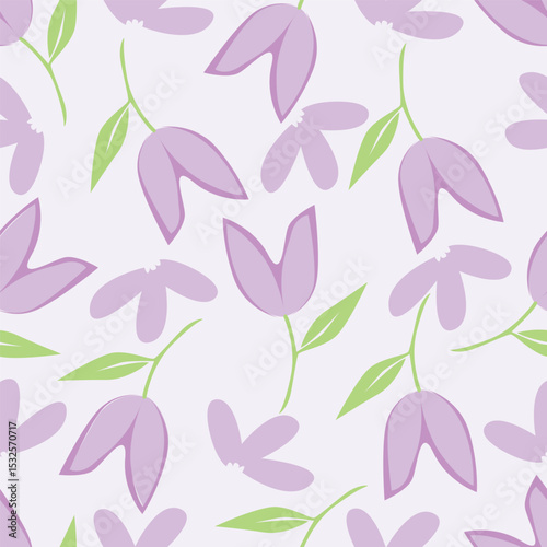 Vintage floral seamless pattern. Trendy painted flower background. Repeating floral patter
