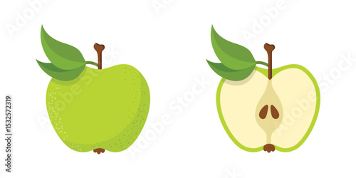 Apple icon in flat style. Fresh fruit vector illustration on isolated background. Fresh apples sign business concept.