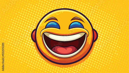 vector illustration of a smile, happy smile emoji background