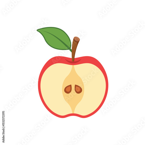 Apple icon in flat style. Fresh fruit vector illustration on isolated background. Fresh apples sign business concept.