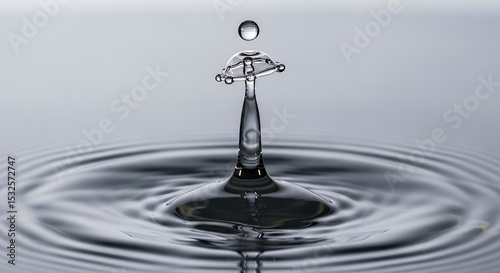 Water Droplet Splash with Crown Shape