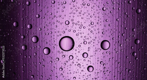 Purple Water Droplets on Textured Surface