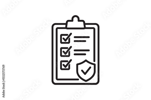 School Policy Rules Icon silhouette vector with white background