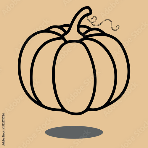 pumpkin with leaves