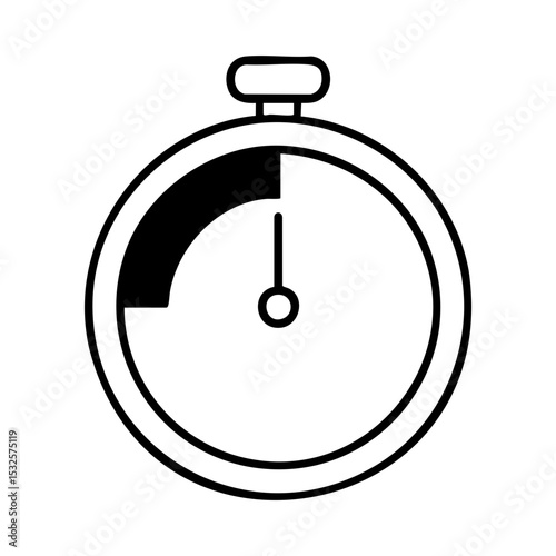 Stopwatch timer icon for countdown, time tracking and performance