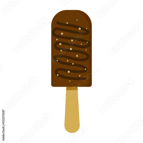 Enjoying a delicious chocolate ice cream bar on a sunny day while relaxing outdoors