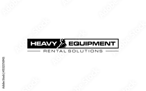Illustration vector graphic of heavy equipment, excavator construction, logo design template